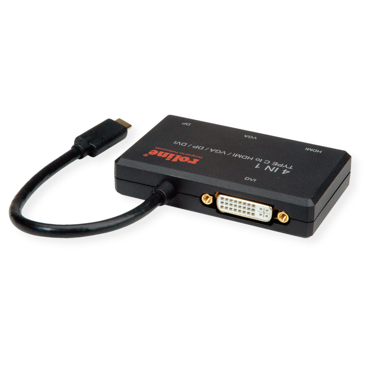 ROLINE Display Adapter USB Typ C - VGA / DVI / HDMI / DP - SECOMP AG