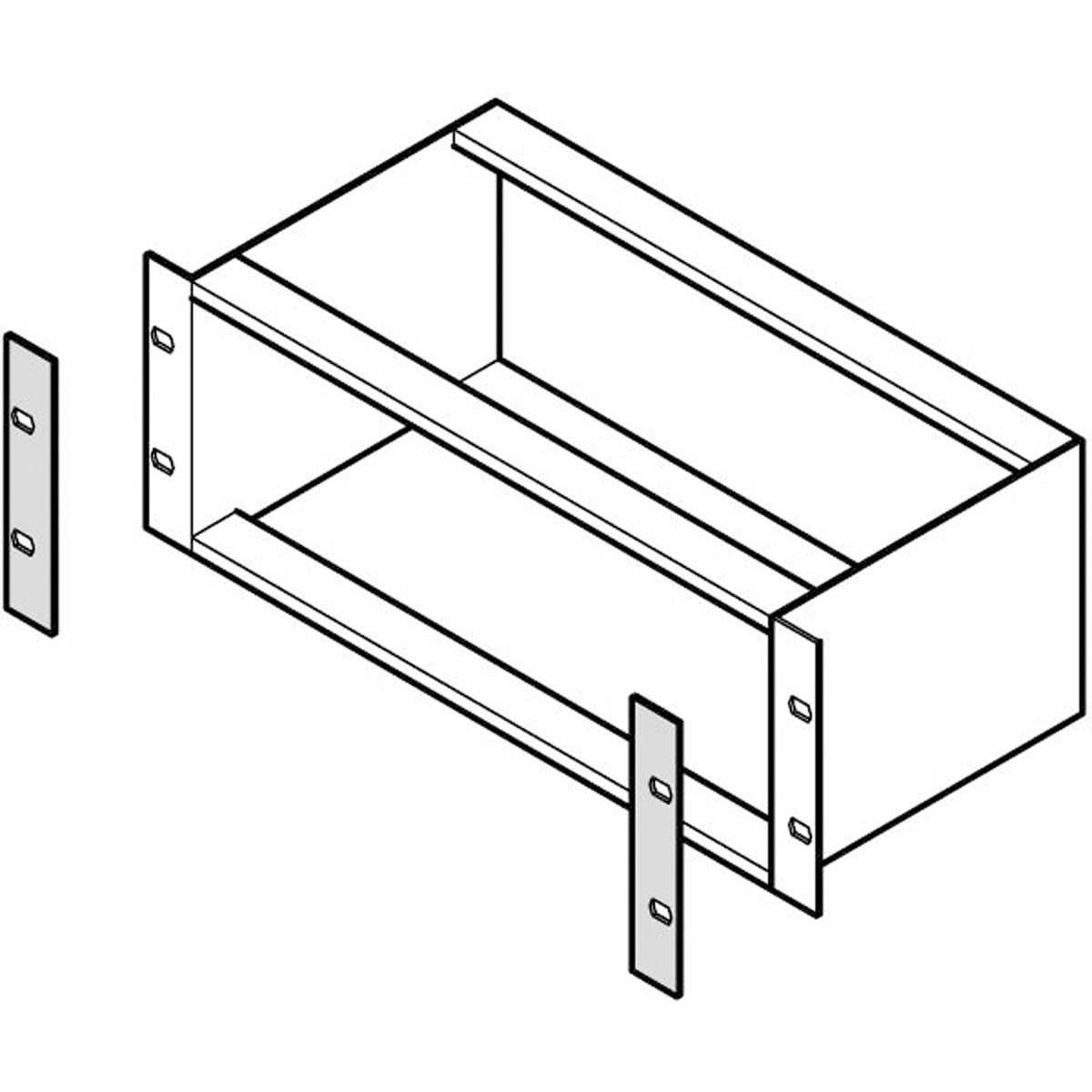 SCHROFF Deckplatten für Seitenwände Typ L - DECKPLATTE 6HE O.GRIFFL