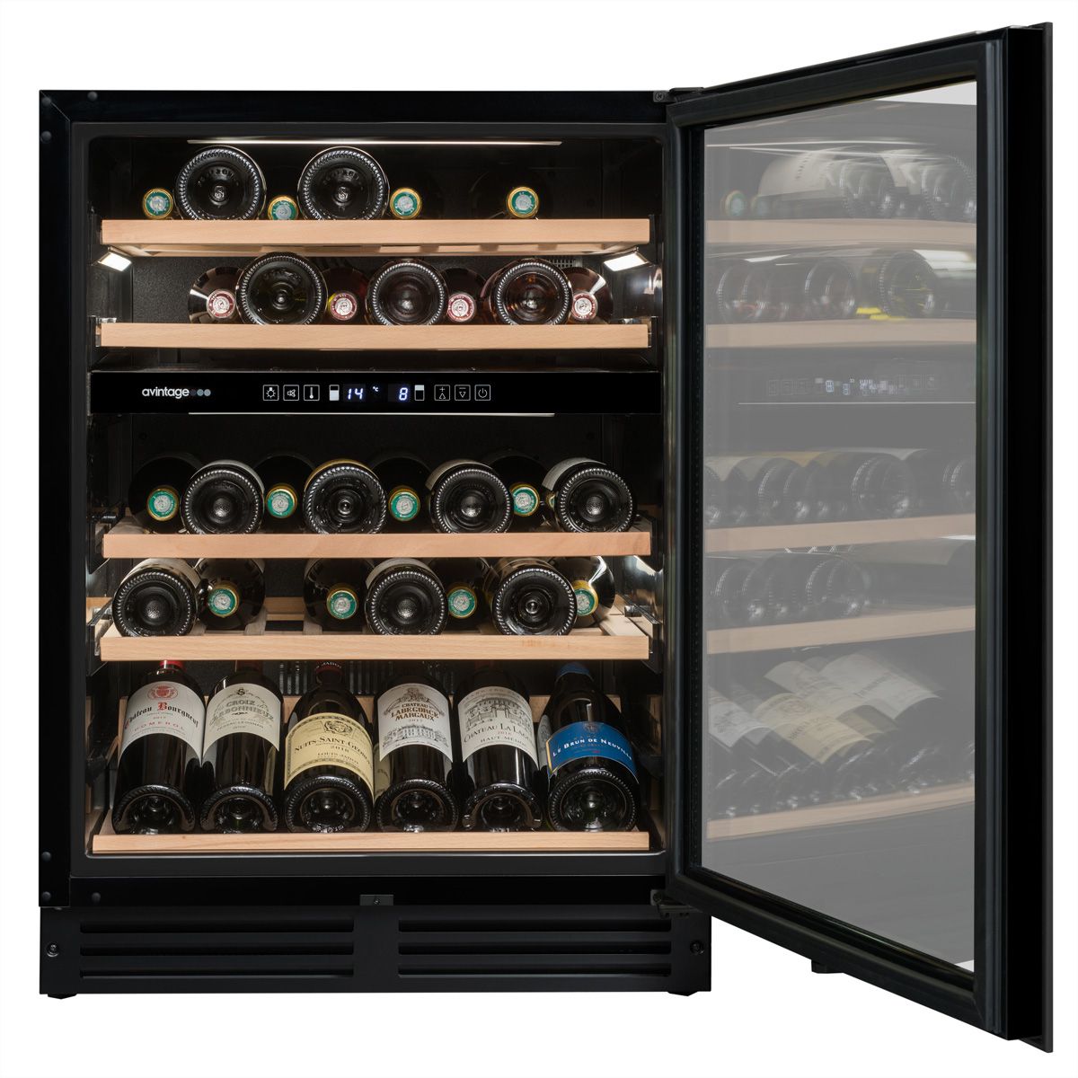 Avintage Armoire à vin AVU53TDZB1, Encastrement, 2 zones, 53 bouteilles