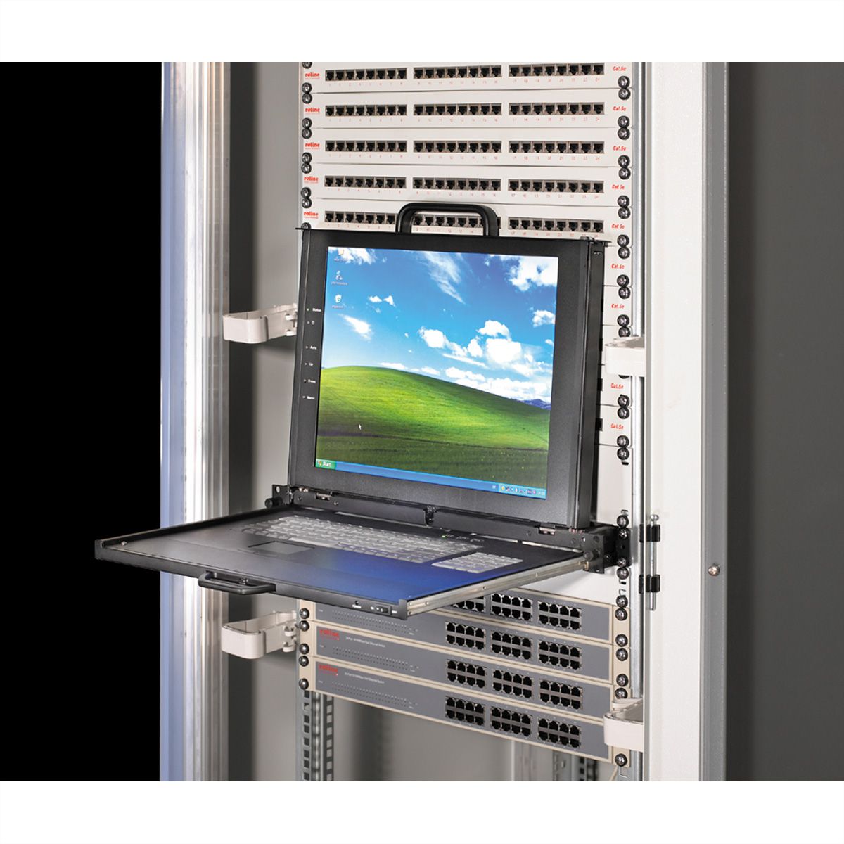ROLINE 19"-KVM-Konsole, 43 cm (17") TFT (4:3), VGA, USB+PS/2