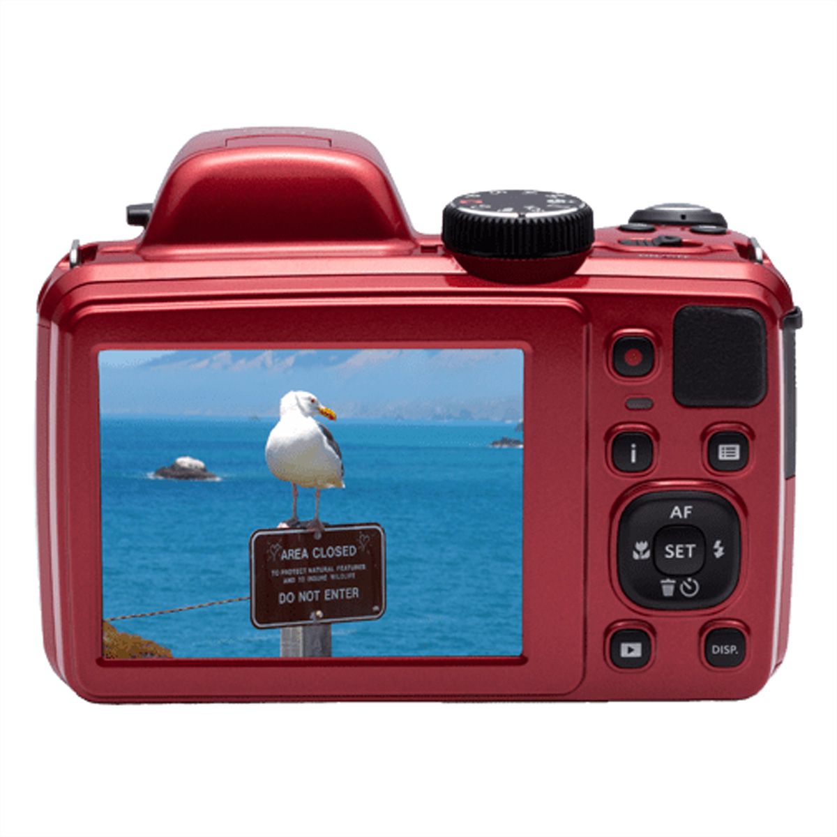 Kodak Bridge Camera AZ422 rouge, zoom optique 42x, 16Mp, 3 "LCD, 24mm