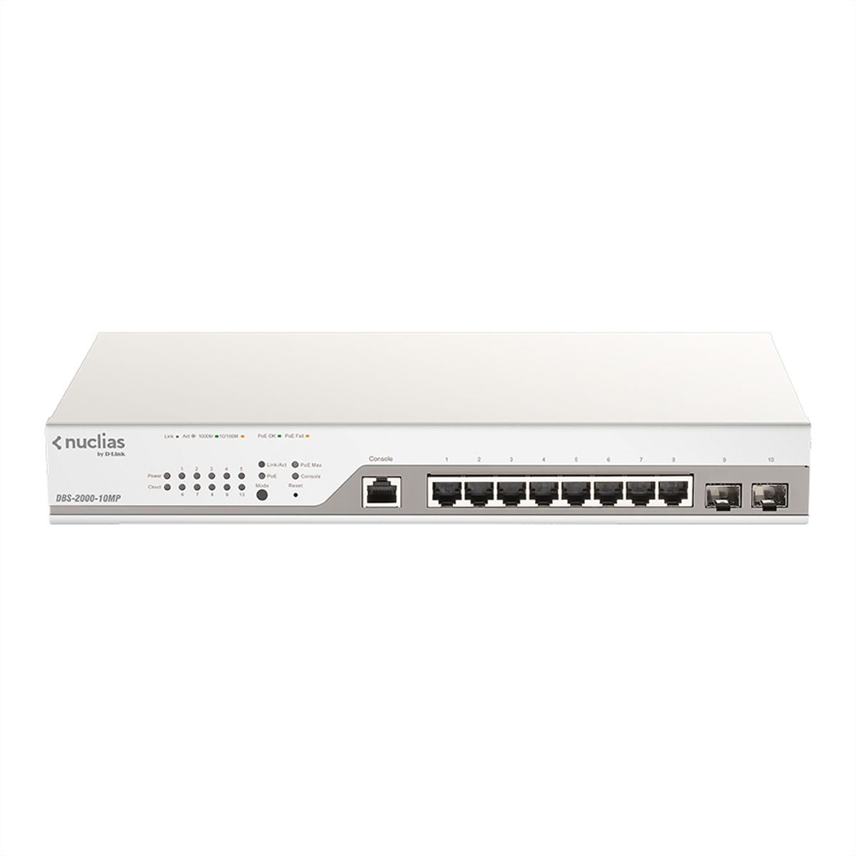 D-Link DBS-2000-10MP PoE+ Switch Gigabit 10 ports Nuclias ...