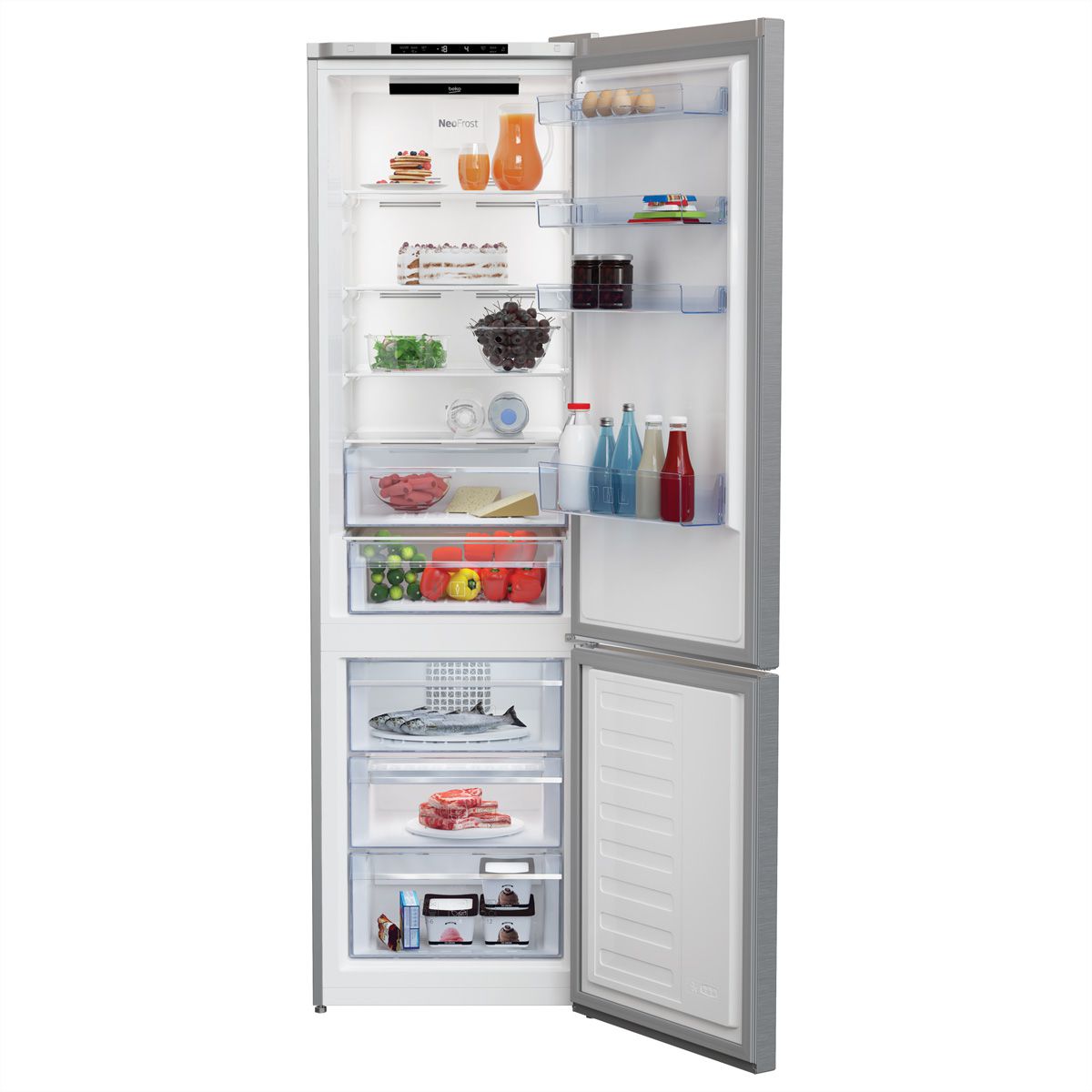 Kühl Gefrierkombination 50 Cm Breit Nofrost Beko Kühl-Gefrierkombination KG366I40XBC, NoFrost, A++, silber - SECOMP AG