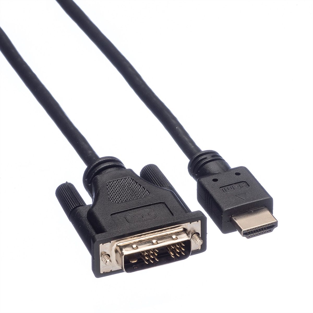 ROLINE Câble de raccordement pour écran DVI (18+1) M /HDMI M, noir, 2 m