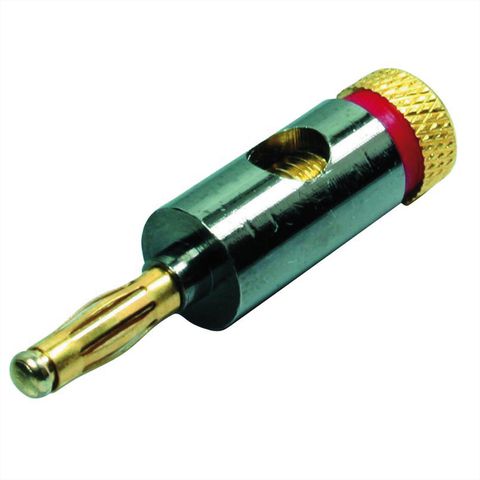 Bananenstecker Metall 4mm, rot - SECOMP AG