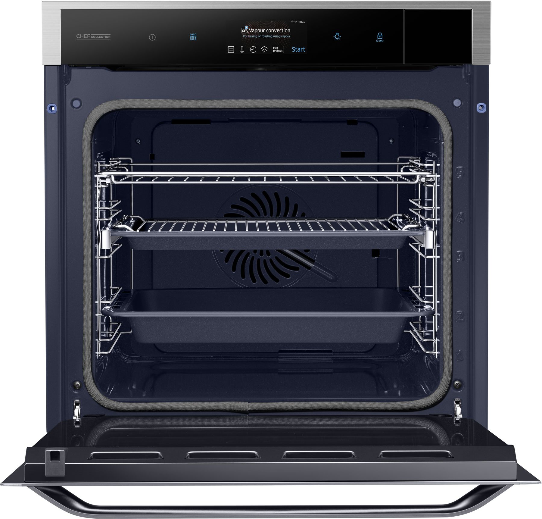 Samsung Ofen NV9900 73L Touch, 73L Garvolumen, Gourment Vapour, WiFi