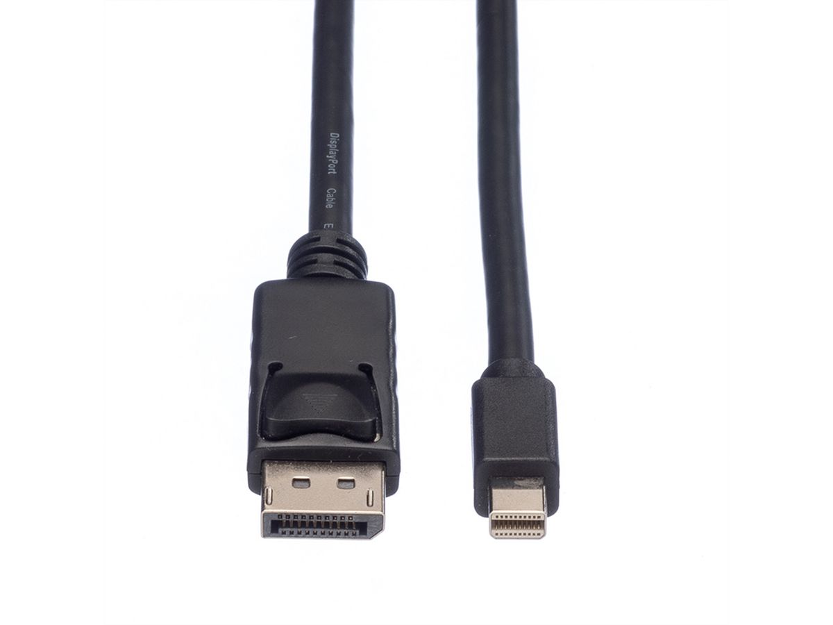 ROLINE DisplayPort Kabel, DP ST - Mini DP ST, schwarz, 2 m