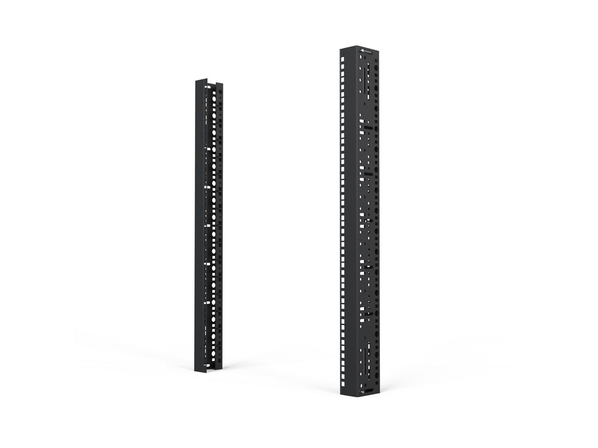 SCHROFF 19"-Winkelprofil mit Universal-Lochung (EIA), RAL 7035 - WINKELPROFIL 19"16HE 7035(2X)