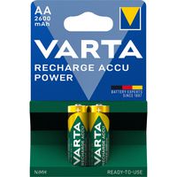 VARTA NiMH Piles Mignon,  AA, HR06, pack de 2, 1,2V, 2600mAh , chargées et prêtes à l'emploi