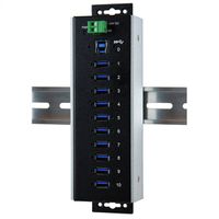EXSYS EX-1110HMVS-WT 10 Port USB 3.2 Gen1 HUB 15KV ESD Surge Protection für erweiterte Temperaturen