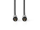 Câble audio optique Nedis, 2x Toslink, ST/ST, gris, 5 m