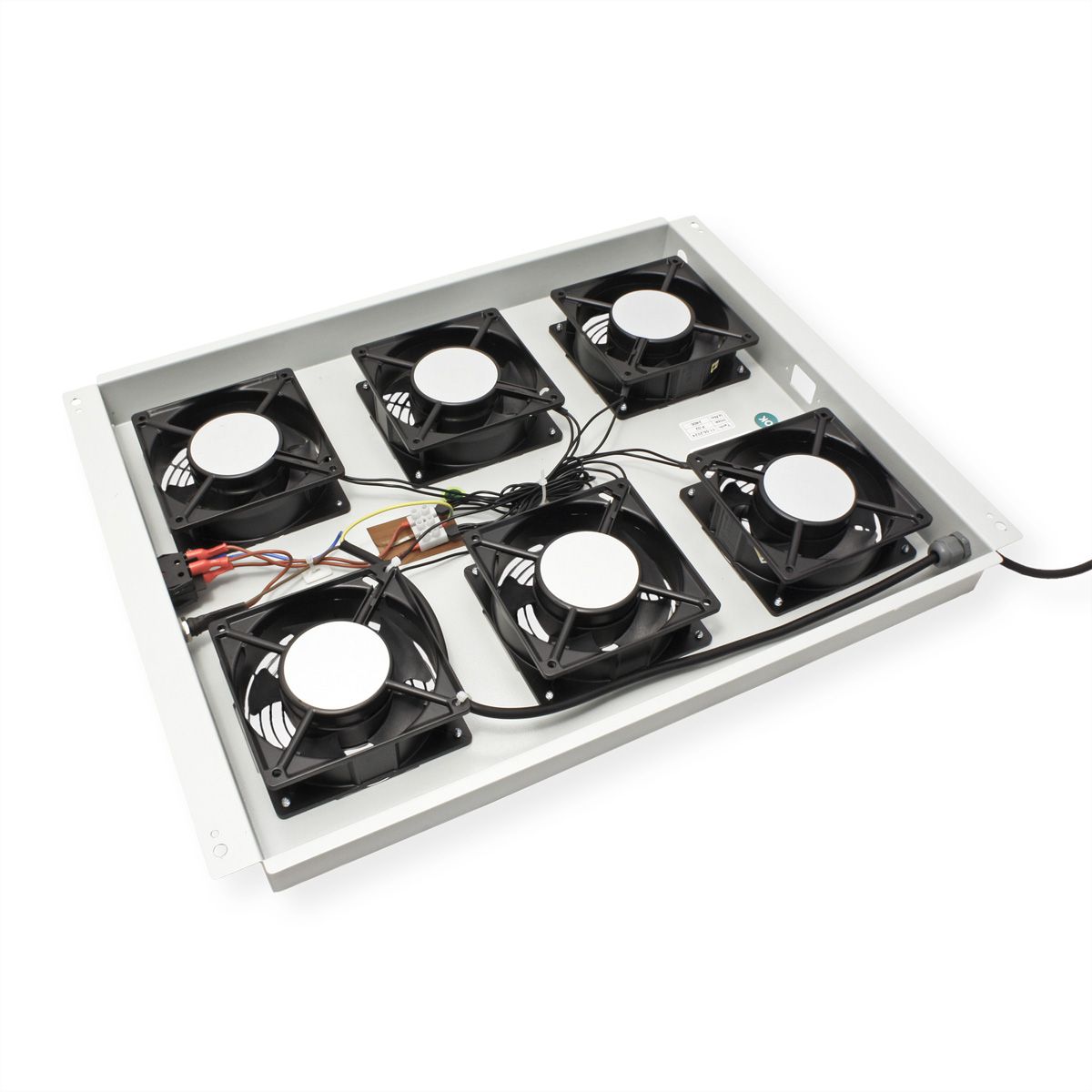 ROLINE 19-Zoll Dachlüftereinheit 6 Lüfter, ON/OFF für Serverschrank der PRO Serie grau