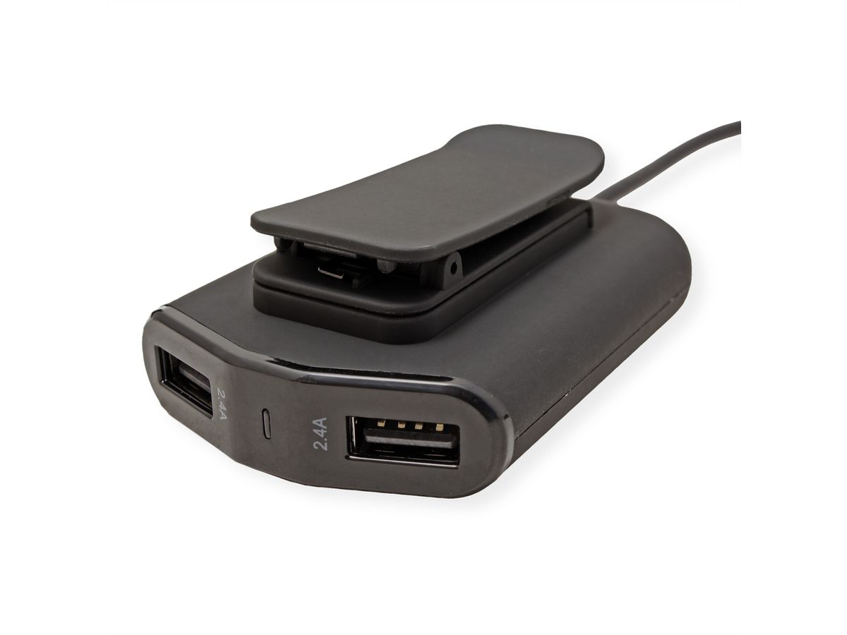 VALUE Car Charger mit 2+2 USB 2.0 Ports, schwarz