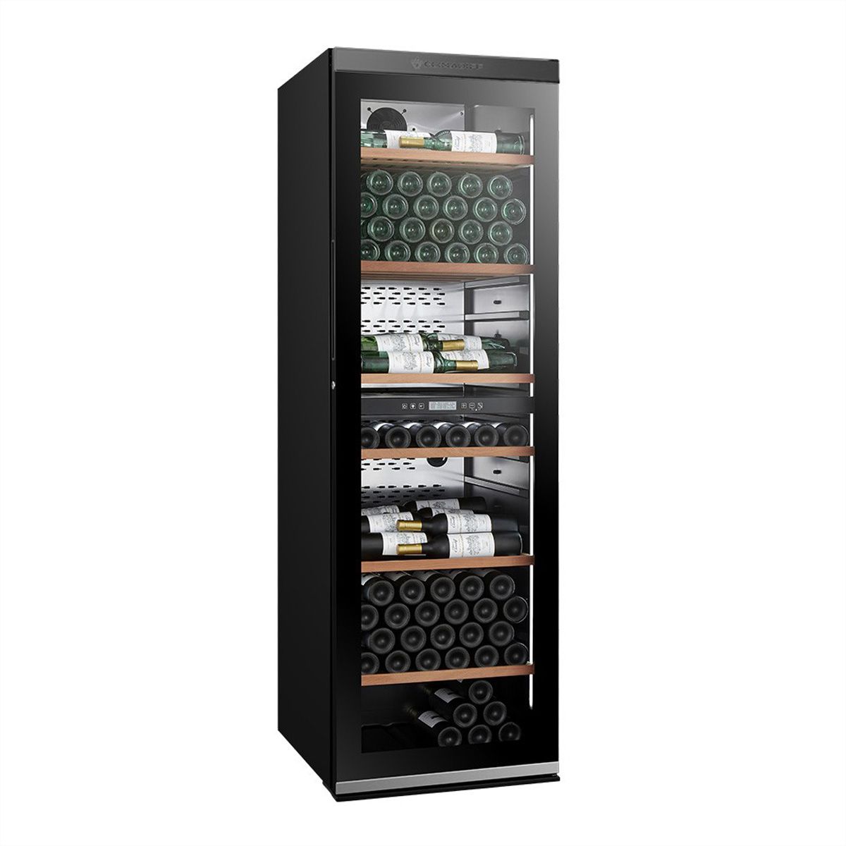 Climadiff Weinkühlschrank MILLESIME240DB, Freistehend, 2 Zonen, 237 Flaschen