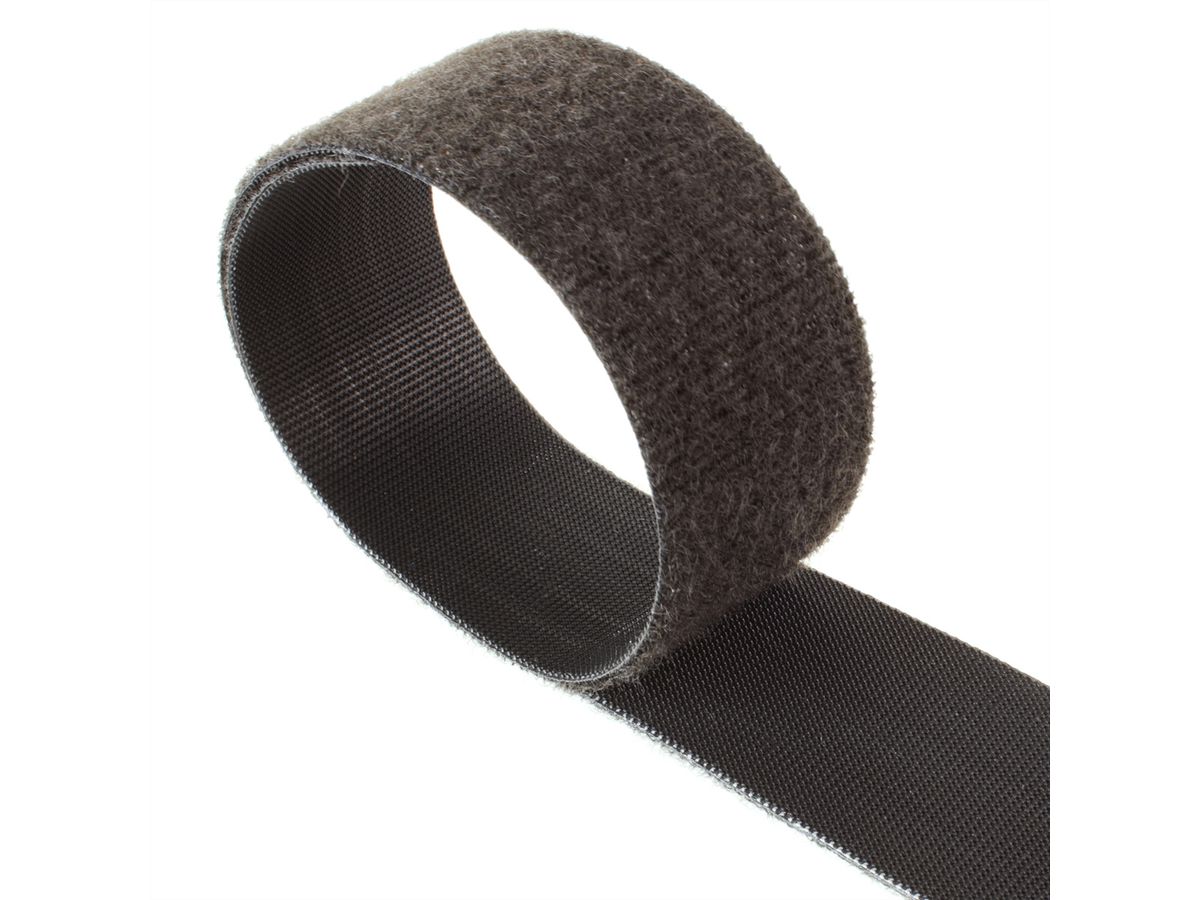 VELCRO® One Wrap® Band 25 mm breit, schwarz, 25 m