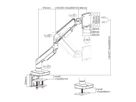 ROLINE Support LCD à gaz, fonction pivot, 5 axes de rotation, 17–49 pouces, jusqu'à 20 kg