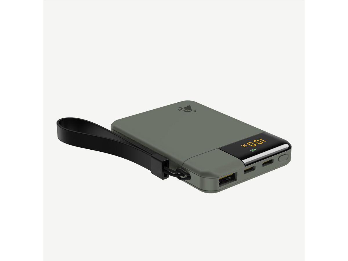 Aqiila Powerbank Powerbird B5, 12W, Moosgrün, 5.000 mAh