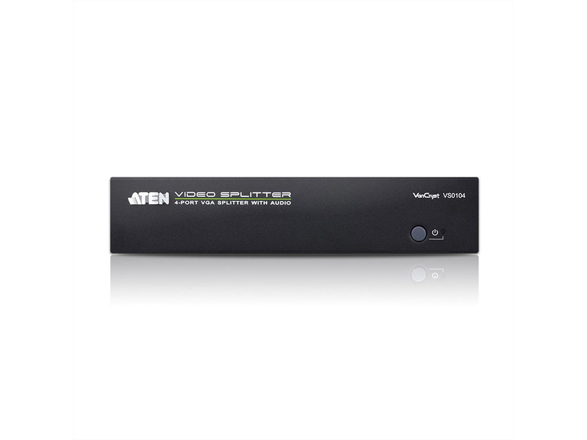 ATEN VS0104 VGA Video-Splitter, 450MHz, Audio, RS232, 4fach