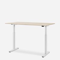 WRK21 Schreibtisch Smart 100 x 60 cm, Höhenverstellbar, Mandal Ahorn / Weiss