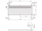 Panneau arrière SCHROFF, perforé, non blindé, pour RatiopacPRO et PropacPRO, 3 U, 84 HP