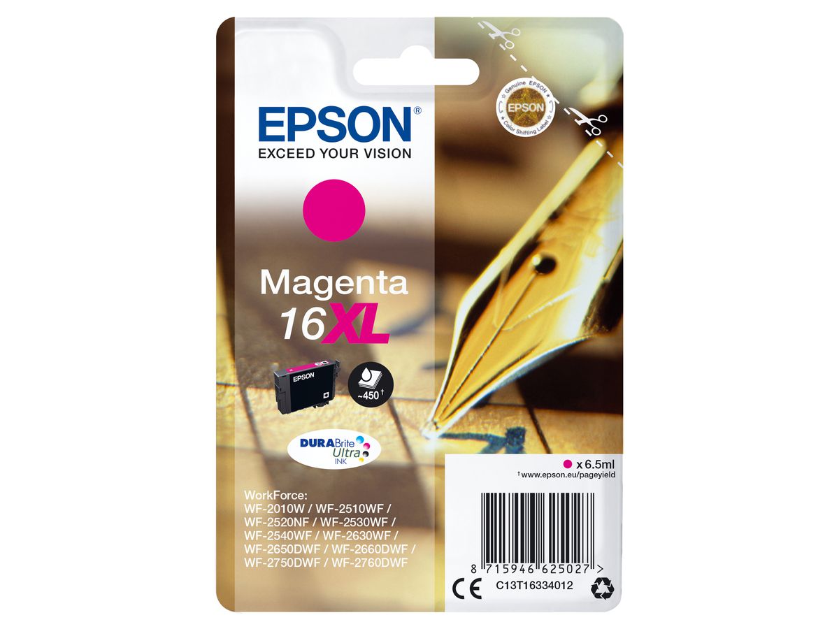 Epson Pen and crossword Singlepack Magenta 16XL DURABrite Ultra Ink