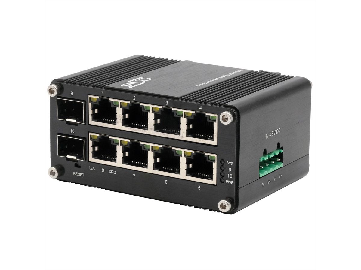 EXSYS EX-62035M-SFP 10-Port Industrial Gigabit Mini Switch Web Managed