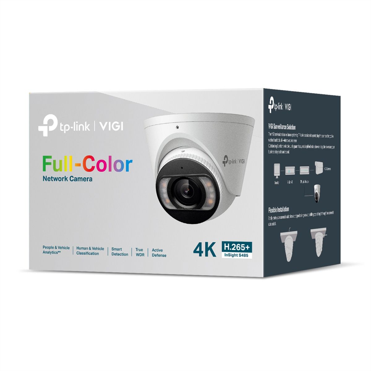 TP-Link VIGI InSight S485(2.8mm) Caméra Turret 8 MP, 111.4°, IR-LED 30m