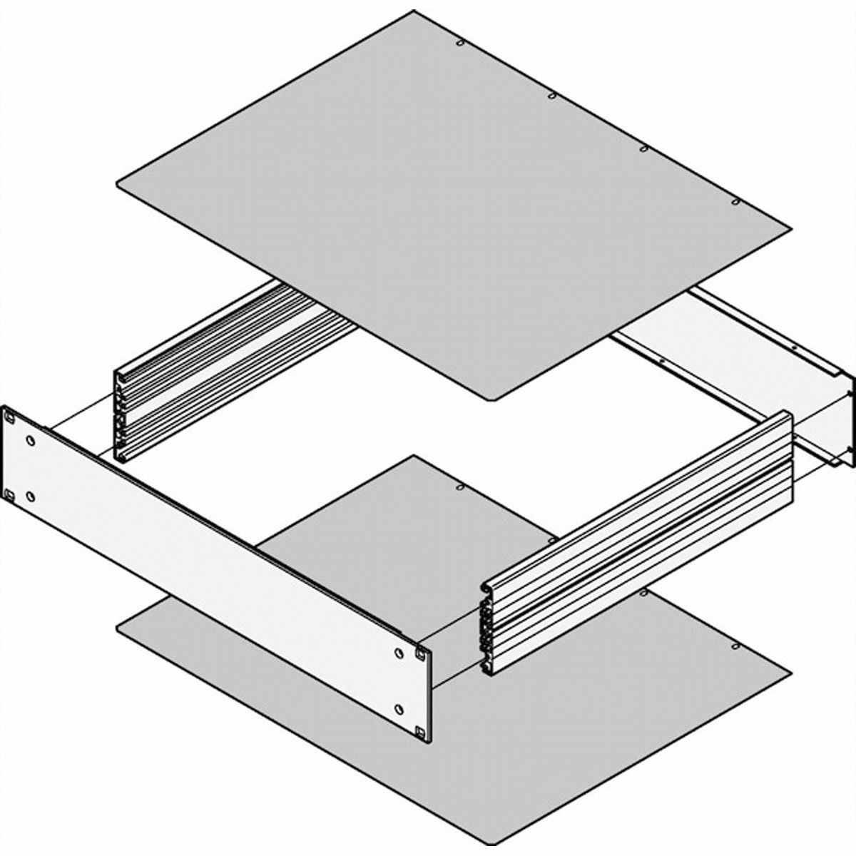 SCHROFF Abdeckbleche - ABDECKBLECH 220T GESCHLOSSEN