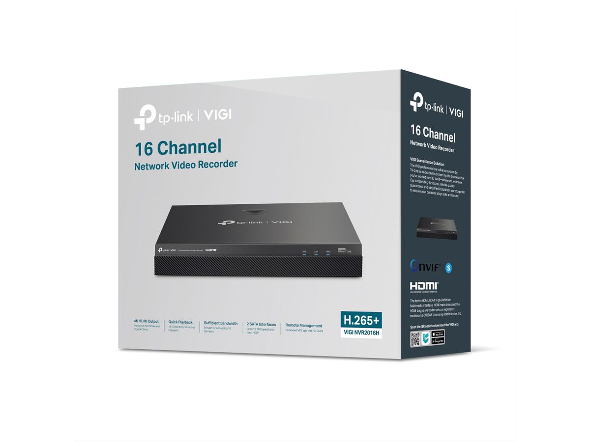 TP-Link NVR2016H NVR Enregistreur vidéo en réseau 16-CH