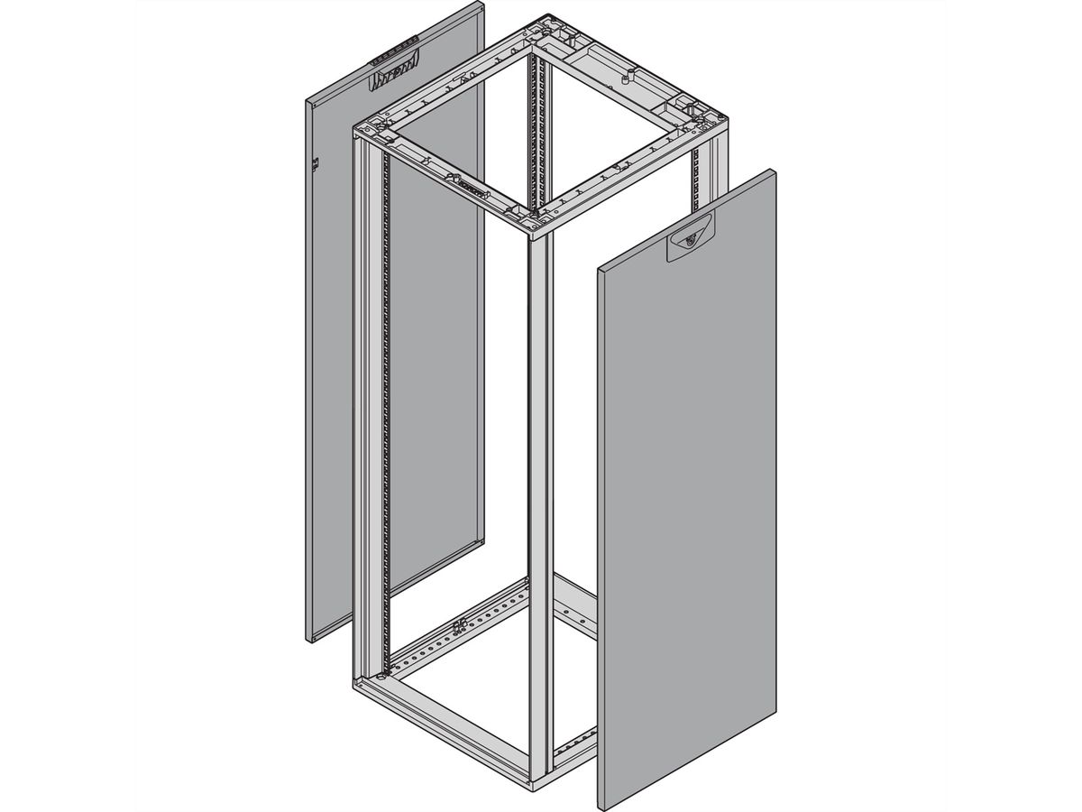 SCHROFF Seitenwand für Heavy-Duty - SEIT.WD.16HE 500T HD 7021 2X