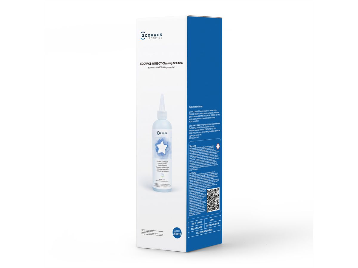 Ecovacs Reinigungslösung 230ml, zu Winbots-Serie