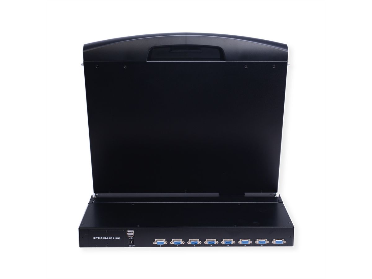 VALUE 19"-KVM-Switch, 8-Port, 48 cm (19") TFT (16:9), VGA, USB, DE-Layout