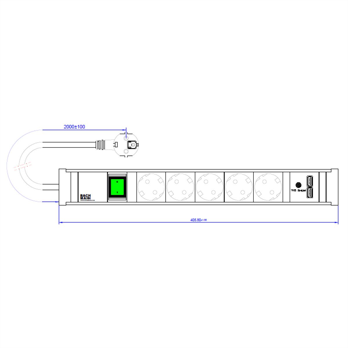 BACHMANN CONNECT LINE 5x contact de protection, emballé dans un polysachet