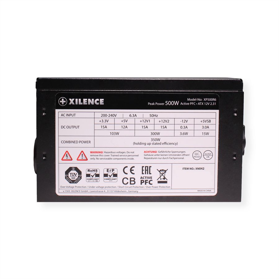 Xilence XP500R6 PC Netzteil, 500W Peak Power, ATX