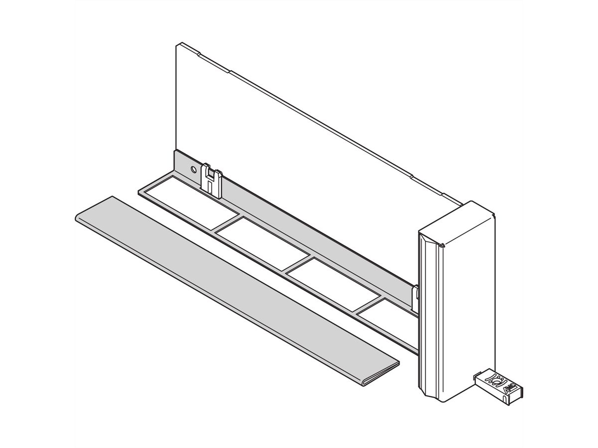 Déflecteur d'air SCHROFF pour module de remplissage AMC ECO, taille réelle