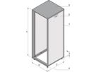 Armoire Novastar SCHROFF sans porte ni panneau arrière, Heavy-Duty, RAL 7021, 1567H 553W 800D