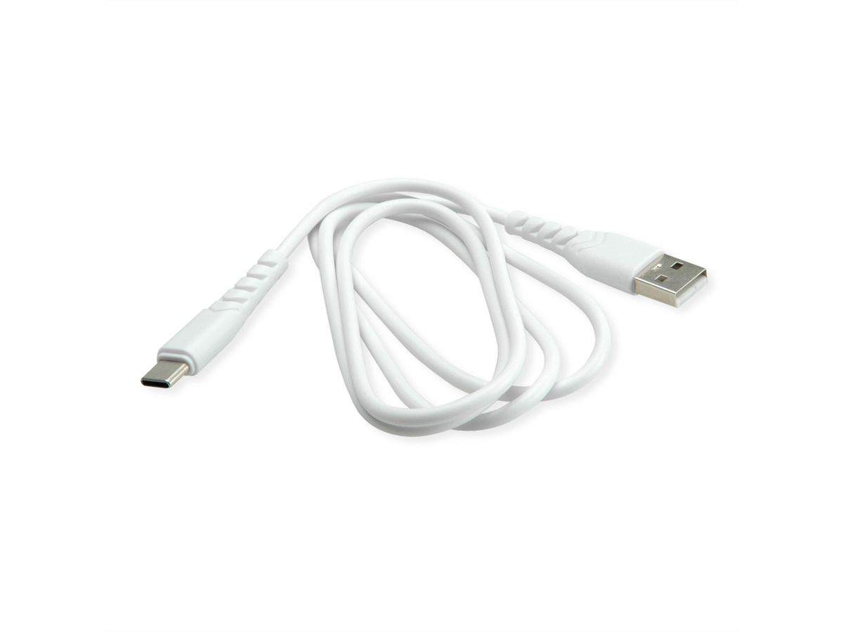BIOnd Câble USB-A vers USB-C 1m blanc, plastique recyclé