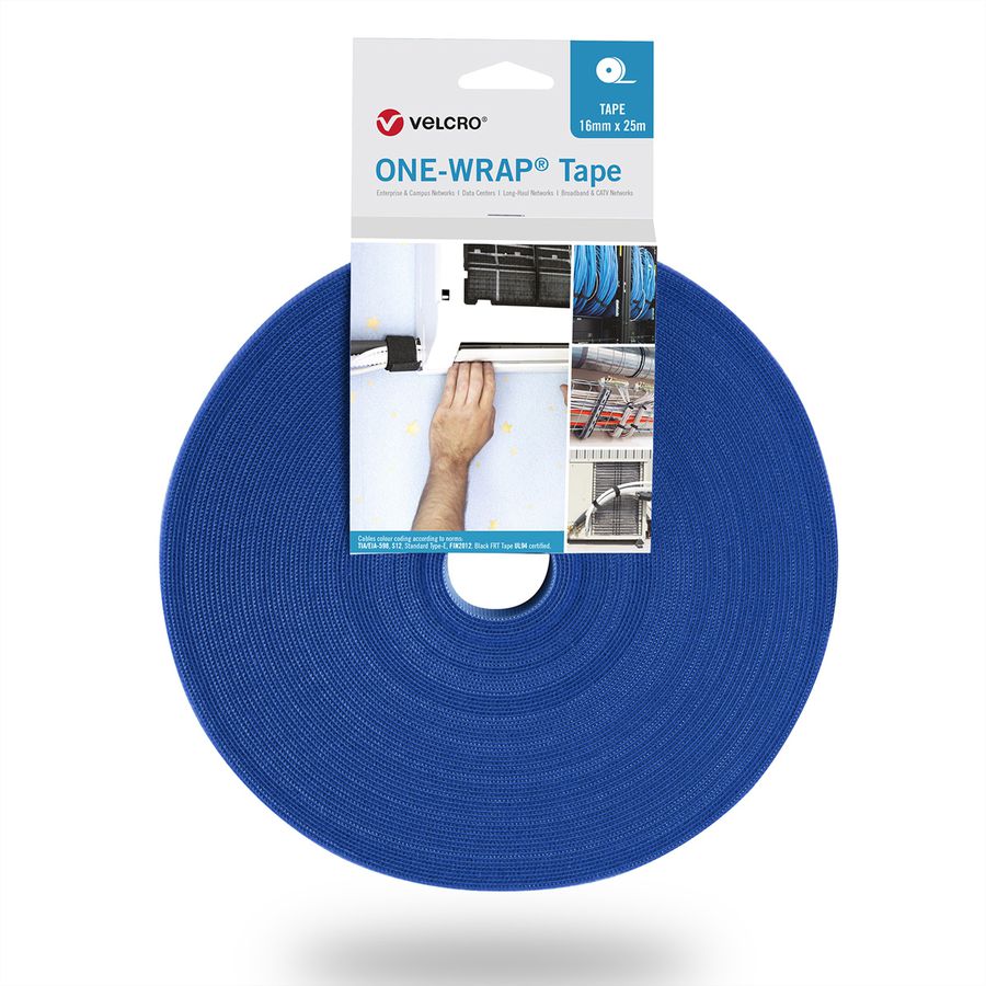 VELCRO® One Wrap® Bande 50 mm, bleu, 25 m