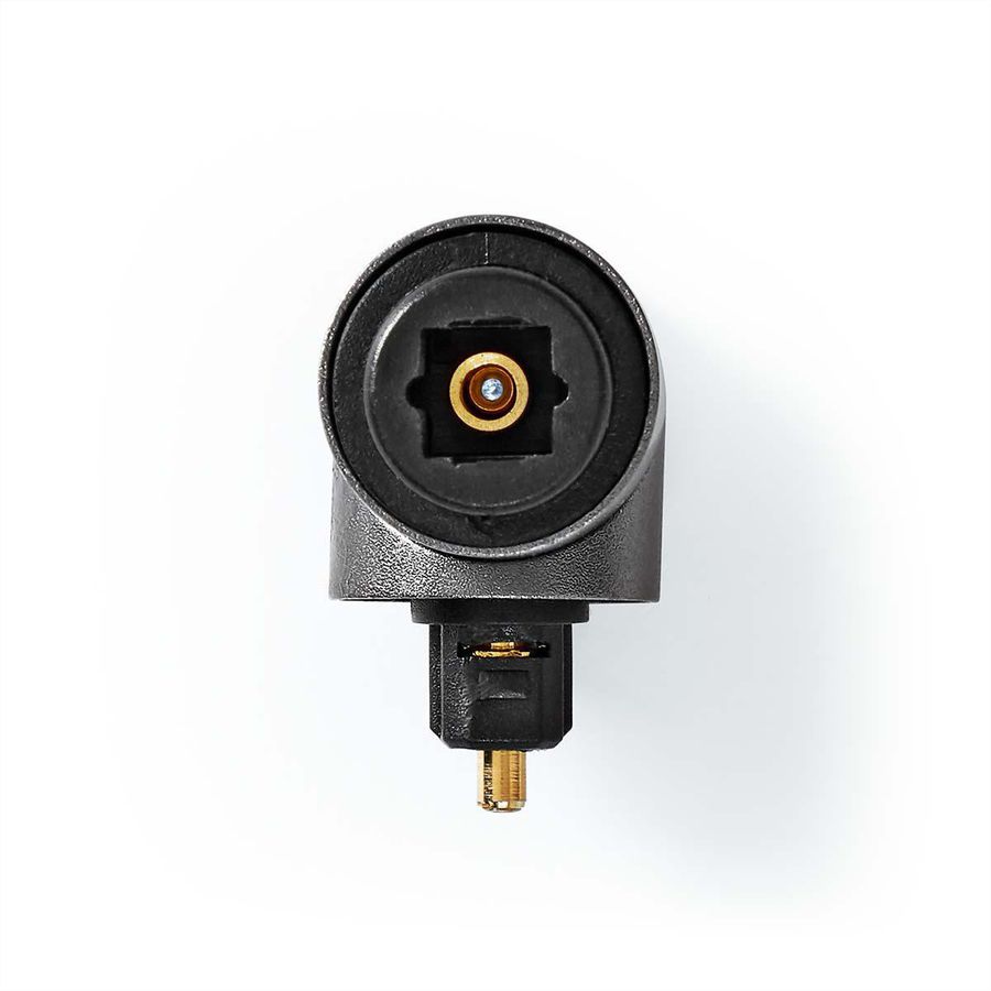 Adaptateur Toslink coudé Nedis, coudé à 90°, ST/BU, gris