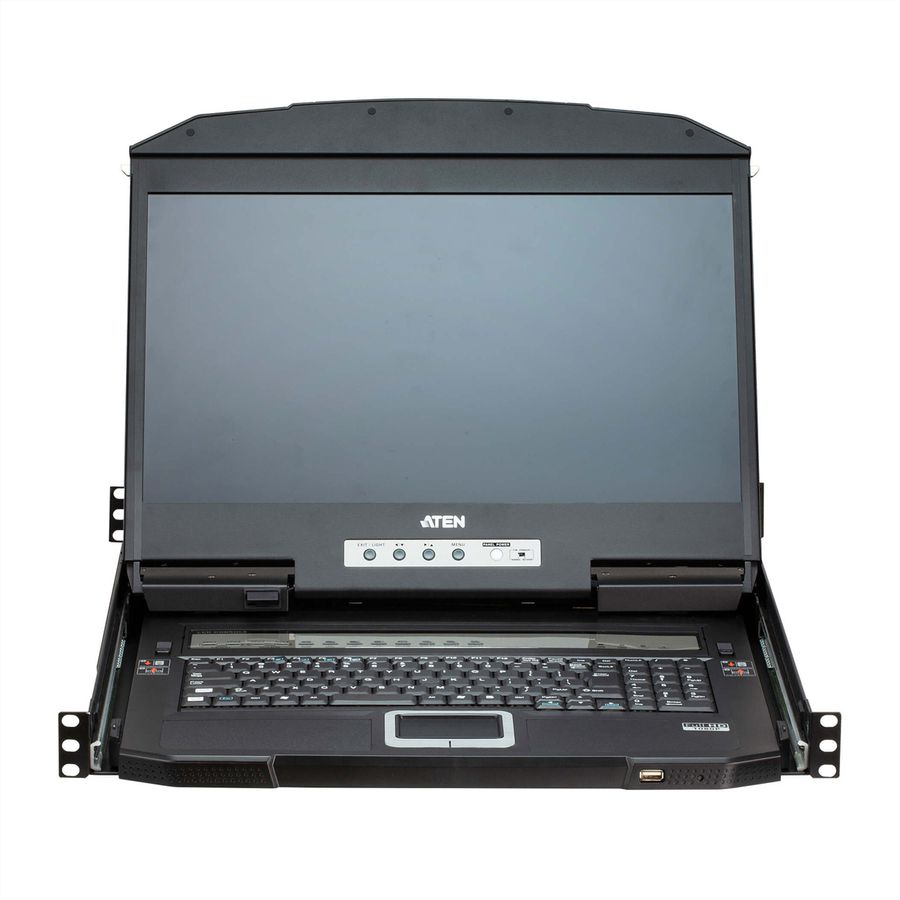 ATEN CL3884NW 4-Port Multi-View Dual Rail WideSceen LCD KVM, CH-Layout