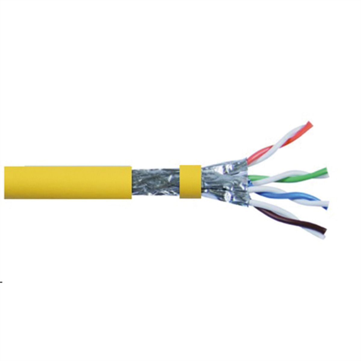 ROLINE S/FTP-(PiMF-)Kabel, Cat.8 (Class I), Massivdraht, AWG22, LSOH, 100 m