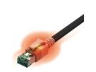EasyLan DualBoot LED Patchkabel RJ45 S/FTP Kat.6A (Class EA), mit saCon Stecker, LSOH, schwarz, 0,5 m
