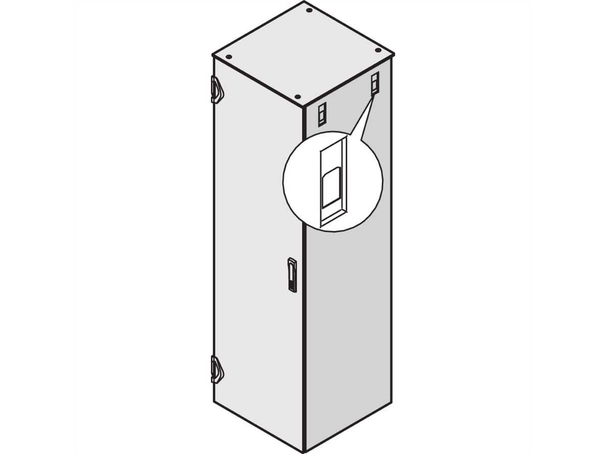 SCHROFF Seitenwand mit Schnellverschluss - SW 1400H600T M.SCHL.7021 2ST