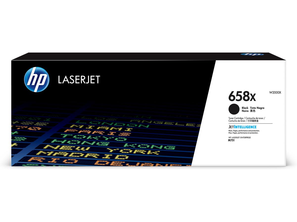 HP Toner noir LaserJe,tHP 658X authentique grande capacité