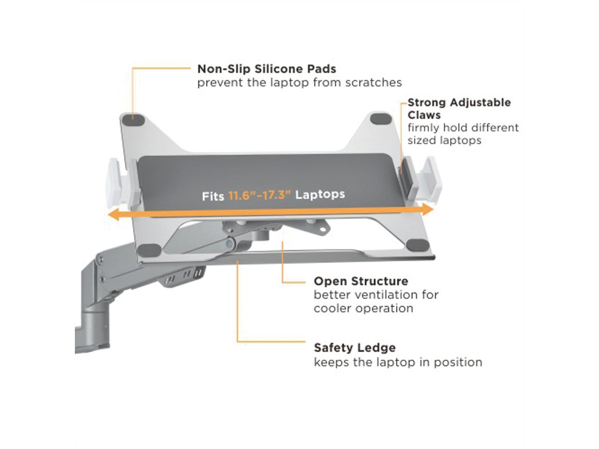 VALUE Universal Notebook-/Tablet-Halterung, VESA kompatibel, flexibel