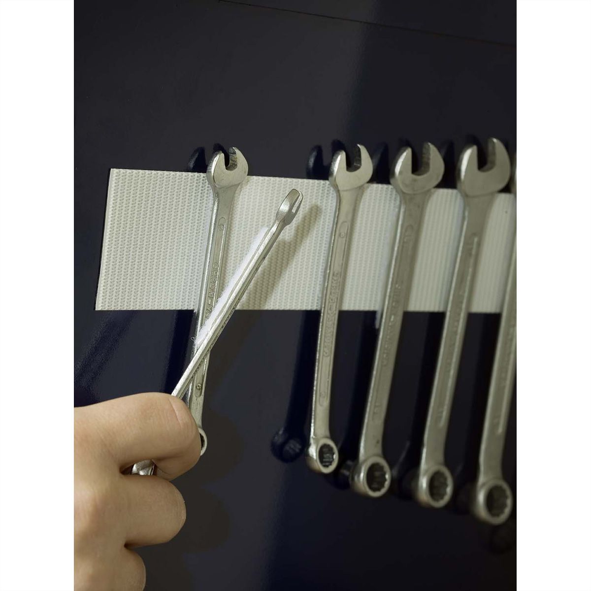VELCRO® Bande 50mmx2.5m blanc, crochets&velours autocollants extra fort
