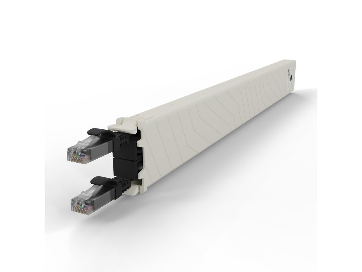 patchbox.one Cassette 8RU UTP noir Cat.6a 0,8 m