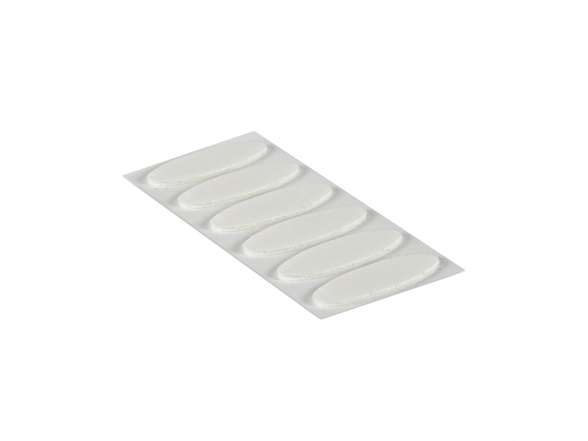 VELCRO® Super Slim Klettovale Selbstklebend, Haken & Flausch 100 sets Weiß