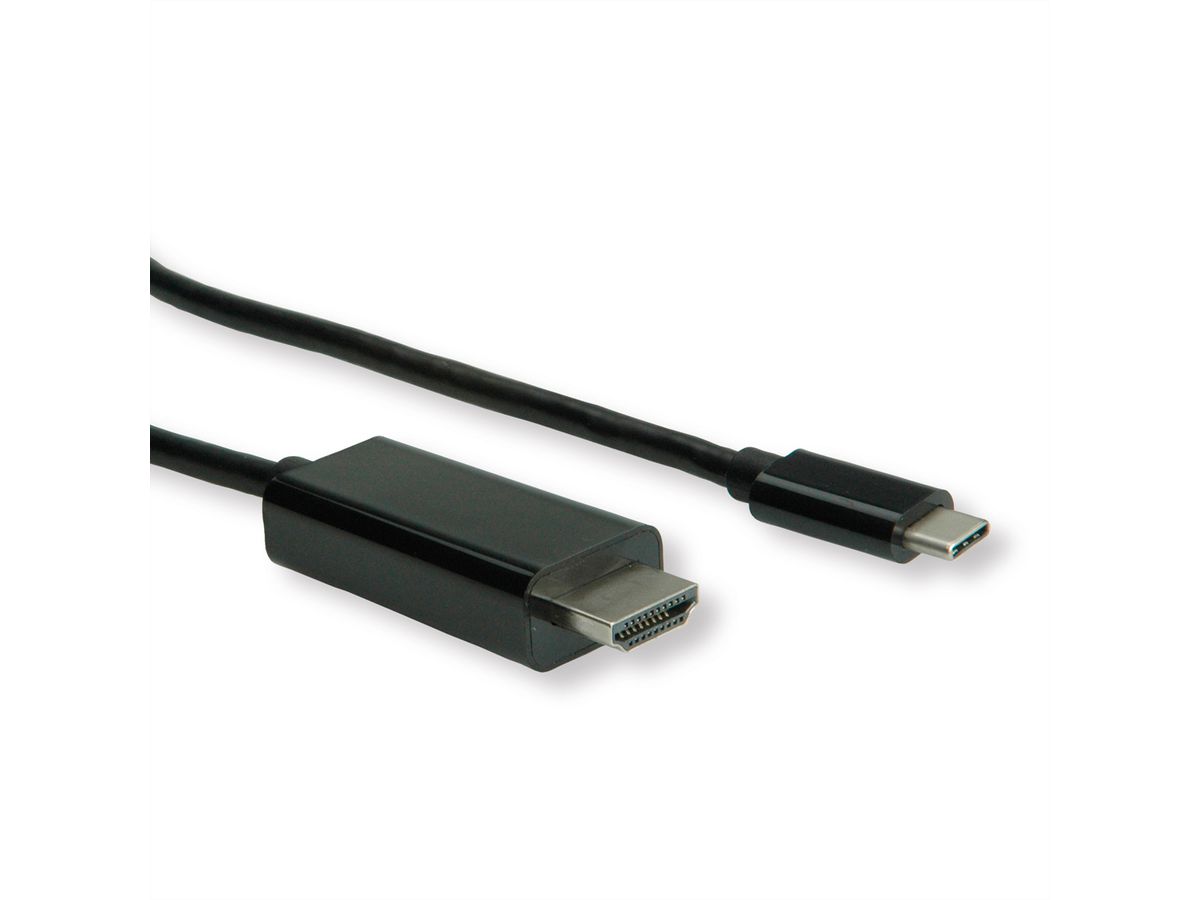 ROLINE USB Typ C - HDMI Adapterkabel, ST/ST, 2 m