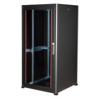 ROLINE 19-Zoll Netzwerkschrank Basic 32 HE, 800x800 BxT Glastür schwarz